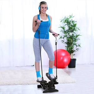 Nouveau design, machine d'exercice aérobie silencieuse pour les jambes, stepper de fitness, marcheur d'escalier avec bandes élastiques - Product Image 6
