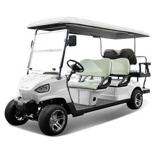 DOT Approved Wholesale Golf Cart Electric 4+2 Seater Windshield Folding Club Car