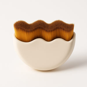 Masseur de drainage facial ergonomique pour le contour lymphatique, brosse sèche à manche en plastique, logo personnalisé, style ondulé, soulagement de la mâchoire, sans fatigue - Product Image 1