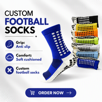 Vente en gros de chaussettes antidérapantes Chaussettes antidérapantes de football pour hommes