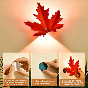 LED Maple Leaf Human Induction Magnetic Remote Control Intelligent Charging Bedroom Night <b>Light</b> - Product Image 6