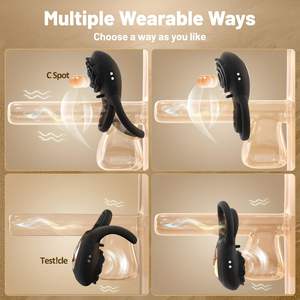 Fernbedienung Cockring mit 8 Vibrations modi und Klitoris Stimulator Sexspielzeug für Männer und Paare Hilft bei verzögerter Ejakulation - Product Image 3