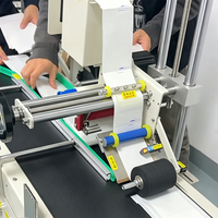 Machine d'étiquetage automatique de surface plane avec convoyeur pour étiquettes autocollantes de cartons, sacs, pochettes et enveloppes d'expédition