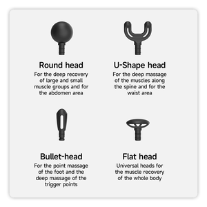 Beoka 2026 Pistola de Masaje Profesional de 4 Cabezales para Tejido Profundo, Vibración, Masaje Corporal y Facial, Mini Pistola de Masaje con Calor y Frío - Product Image 5