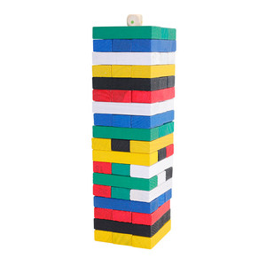 Mini Giochi di Costruzione in Legno Colorato per Bambini, Set di Blocchi per Torre in Legno - Product Image 2