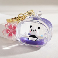 BSBH creativo aceite Panda llavero exquisito pareja coche llavero pequeño colgante regalo