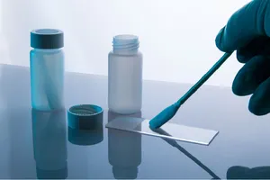 Cotonete de fibra de poliéster, teste de bactérias, amostragem, limpeza do toc