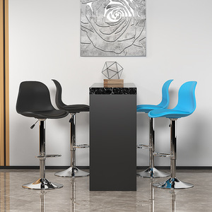 Chaises de <span class=keywords><strong>bar</strong></span> modernes pivotantes en cuir PU, vente en gros d'usine, design de comptoir de restaurant, tabourets scandinaves à levage à gaz - Product Image 5