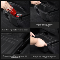 Boîte de rangement pour accoudoir et poubelle de siège arrière pour Tesla Model Y Highland 2025 – Accessoires intérieurs imperméables et durables