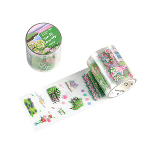 1 Rotolo di Nastro Decorativo con Motivi Floreali della Serie 'Solo i Fiori Conoscono il Paesaggio' per Journaling - Product Image 5