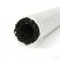 Tuyau de drainage en plastique, tube de drainage géocomposite, tuyau filtrant perméable en PP HDPE pour le drainage des murs de soutènement et des autoroutes en sous-sol