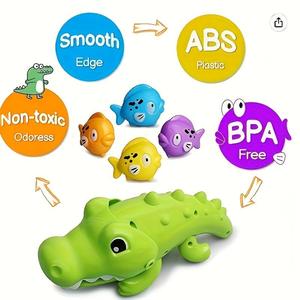 Ensemble <span class=keywords><strong>de</strong></span> jouets <span class=keywords><strong>de</strong></span> <span class=keywords><strong>bain</strong></span> <span class=keywords><strong>Crocodile</strong></span> et Requin, jeu interactif <span class=keywords><strong>de</strong></span> capture et d'attrape-poissons, développe la motricité et l'imagination, cadeau idéal pour s'amuser - Product Image 4