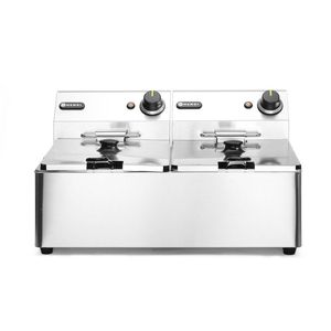 Freidora Comercial HENDI 2x 6L, Línea de Cocina 12L 230V/6600W 550x430x305mm - Product Image 1
