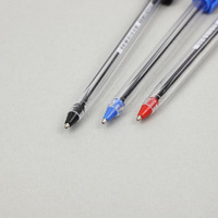 Bolígrafos Clásicos Transparentes con Punta de Bola, Cuerpo Hexagonal, Tinta Negra, Azul y Roja, Punta Mediana de 1.0 mm, Paquete al por Mayor para Oficina