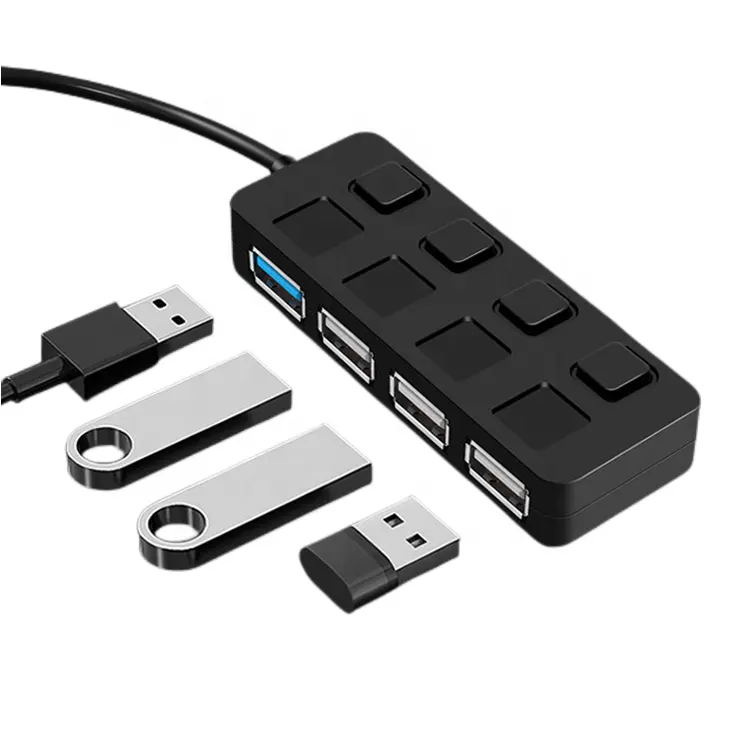 고속 usb 3.0 4 포트 허브 유형 c 어댑터 PC 노트북 스플리터 맥