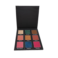 Palette personnalisée multi-teintes haute pigmentation, 9 nuances de blush et d'ombres à paupières, palette en papier imperméable, palette de fards à paupières de luxe en carton