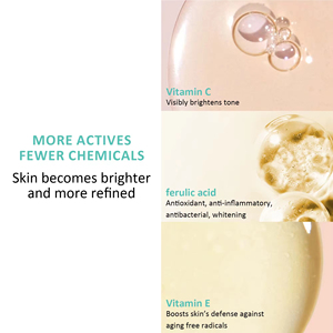 निजी लेबल फेरुलिक एसिड विटामिन सी विटामिन सी सीरम मॉइस्चराइजिंग मरम्मत की मरम्मत शुष्क त्वचा के लिए एंटी-एजिंग सफेदी - Product Image 4