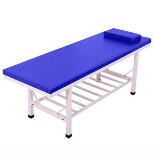 Mesa de masaje djustable de acero espesado con estantería, cama de examen Ospital con almohada - Product Image 5