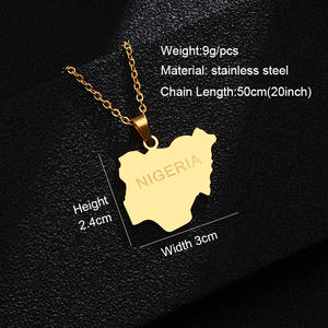 Collares con colgante <span class=keywords><strong>de</strong></span> <span class=keywords><strong>mapa</strong></span> africano para hombre y mujer, <span class=keywords><strong>de</strong></span> acero inoxidable, Color dorado, <span class=keywords><strong>mapa</strong></span> <span class=keywords><strong>de</strong></span> África, regalo <span class=keywords><strong>de</strong></span> joyería - Product Image 4
