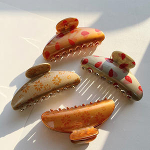 Pinza de Pelo Jumbo de Alta Calidad de 11 cm, Pinza de Pelo Personalizada para Niñas, Media Luna, Arco, Plástico, Pinza de Pelo Grande con Diseño de Mármol para Mujer - Product Image 4