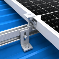 Système de montage au sol solaire à structure stable de haute qualité, support de panneau solaire à angle réglable, support de panneau photovoltaïque pour toit