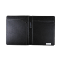 Carpeta de cartera de tamaño A4 de cuero genuino, bolsa de documentos de PU, carpeta de presentación, patrón elegante diseñado, papeles de transporte, documentos