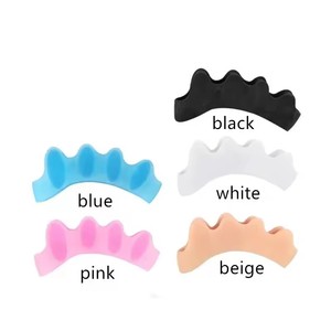 1 paio (2 pezzi) separatori di punta in Silicone per dita e stretcher raddrizzatore alluce alluce protettore antidolorifico cura <span class=keywords><strong>del</strong></span> <span class=keywords><strong>piede</strong></span> 5 colori - Product Image 2