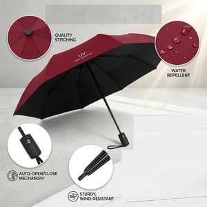 Custom Logo <b>Umbrella</b> UV Protection Travel <b>Umbrella</b> Small Portable <b>Windproof</b> Promotional Rain Sun <b>Umbrella</b> With Logo - Product Image 4