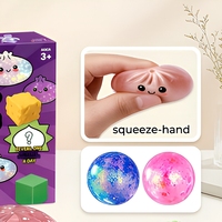Jouet Squishy Mystery Dumpling Édition Spatiale, à Rebond Lent, Jouet à Presser ASMR, Non Toxique, Coffret Cadeau Anti-Stress