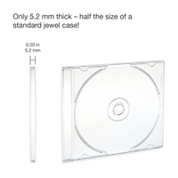 Estuches para Discos de CD, DVD y Blu-Ray Ultra Transparentes de 0.2 Pulgadas con Impresión de Logotipo Personalizado, en Colores Surtidos, con Caja de Empaque