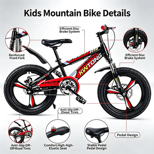 <span class=keywords><strong>Vélo</strong></span> de montagne pour enfants 20 pouces, <span class=keywords><strong>vélo</strong></span> pour enfants avec frein à disque, fourche à suspension, cadre en acier, VTT pour garçons et filles, roues en alliage de magnésium - Product Image 5