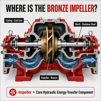 Ensemble de pompe à incendie électrique diesel à turbine en bronze avec carter en fonte, arbre en acier inoxydable et pompe de relevage
