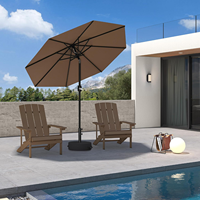 Parasol double suspendu personnalisable MEET JOY MJU-Y, imperméable, pour extérieur, avec structure en acier thermolaqué, polyester/PVC