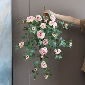 Nouvelle Collection : Plantes Murales Artificielles Réalistes – Vigne <span class=keywords><strong>de</strong></span> Roses Décorative Murale Très Demandée - Product Image 2