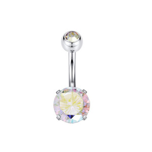 Toderi Factory Wholesale Multi Style Round Turquoise Zircon Stainless Steel Rose Gold Plated Navel Ring Dermal Piercing Jewelry - Product Image 6