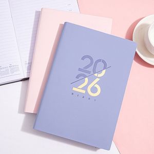 Agenda Diaria y Mensual 2026 Multicolor, Tamaño A5, Tapa Dura de Cuero PU, Encuadernación Cosida, Español-Inglés, Páginas Gruesas - Product Image 3