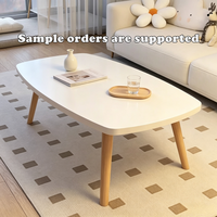 Table basse moderne en bois avec rangement, double niveau, petite table de salon pour usage domestique, style luxe discret, sensation haut de gamme, simple pour les petits espaces