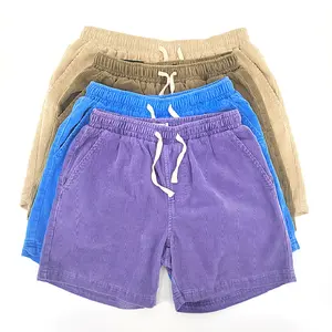 Fabricant de shorts en velours côtelé en coton biologique écologique pour hommes, shorts en velours côtelé de qualité supérieure à taille élastique pour hommes