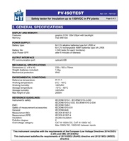 Italy PV-ISOTEST 1500V DC Electrical Test Instrument 1-Year Warranty Photovoltaic Testing Equipment for Troubleshooting