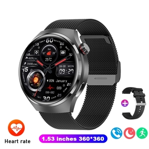Smartwatch Sportivo da Uomo con Grande Schermo HD Rotondo, Chiamate BT, Altimetro, Impermeabile IP67, in Acciaio Inossidabile, Smart <span class=keywords><strong>Watch</strong></span> <span class=keywords><strong>4</strong></span> <span class=keywords><strong>PRO</strong></span> - Product Image 4