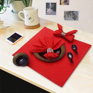 Serviettes en polyester carrées personnalisées en gros, 16 * 16 pouces, adaptées aux mariages, aux fêtes, aux restaurants et à la décoration alimentaire - Product Image 3