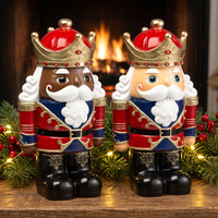 Figurine de noël personnalisé, motif barbe, royaume, résine, afro-américaine, blanc, noir, soldat, casse-noisette
