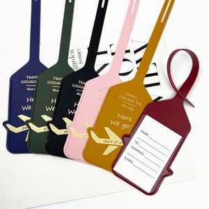 New Style Cruise Luggage Holder Pu Suitcase <b>Id</b> Set Beautiful Leather Baggage <b>Tag</b> With Loop for Gifts - Product Image 5