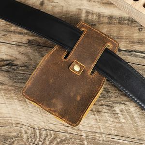 Étui à mètre ruban en cuir de vachette avec clip ceinture, durable, moderne, HR MM-260410, portable, expédition rapide, peut contenir et organiser - Product Image 3