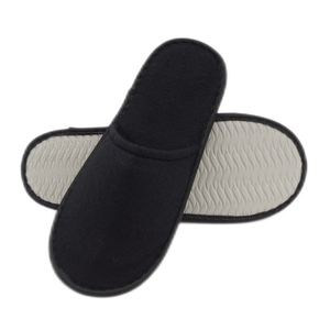 Chaussons d'hôtel jetables modernes et écologiques en tissu anti-brosse avec logo personnalisé et semelle EVA épaissie pour la vente en gros - Product Image 3