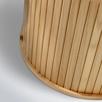 Ensemble de table à manger ronde moderne de style farmhouse avec 4 chaises, en bois massif, meubles imperméables pour hôtel et salle à manger