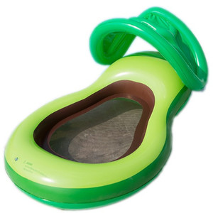 Flotador Inflable de Aguacate Verde de PVC para Adultos con Sombrilla, Silla Reclinable, Juguete Acuático - Product Image 5