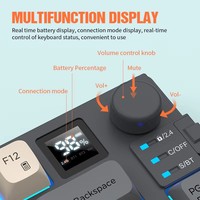 Ensemble clavier et souris sans fil K920 BT, double mode, pour ordinateur portable, bureau à domicile, jeux, USB, rechargeable, espagnol, russe, arabe, coréen, personnalisé