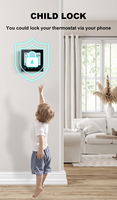 Termostato de Habitación con Pantalla Táctil de 0-10V para Sistemas HVAC, Ahorro de Energía, Instalación en Pared, Fácil de Instalar, Diseño Gráfico