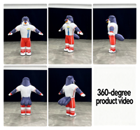 Costume de mascotte gonflable professionnel en forme d'aigle pour événements, combinaison publicitaire gonflable personnalisée pour animaux ambulants